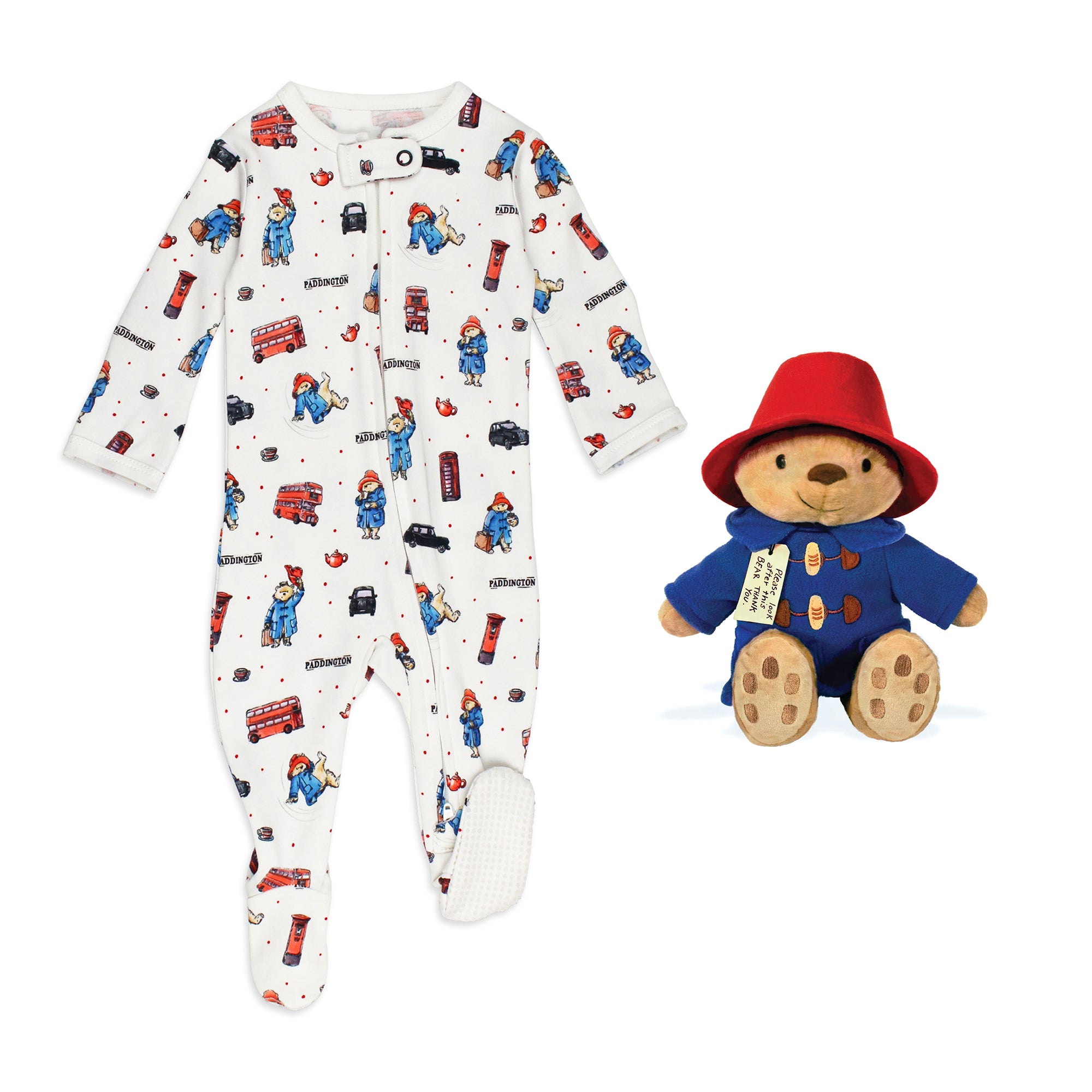 London Paddington™ | Zipper Footie & Bear Bundle – L'ovedbaby