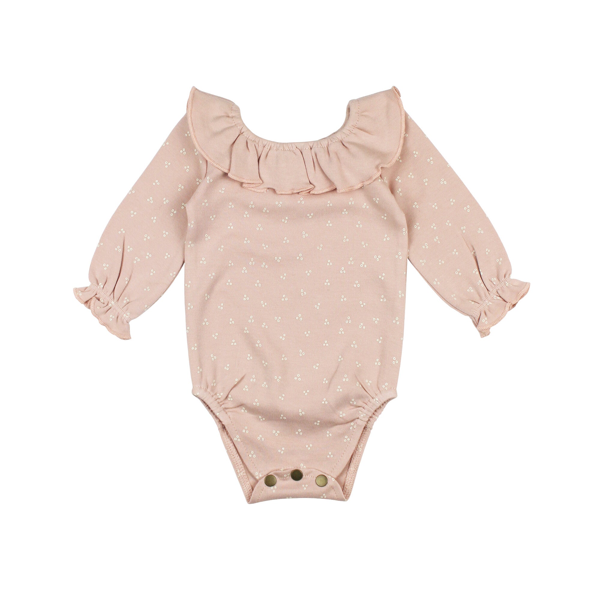 Floral Baby Ruffle Neck bodysuit And Girls’ Dress – Princess Sister Matching Set