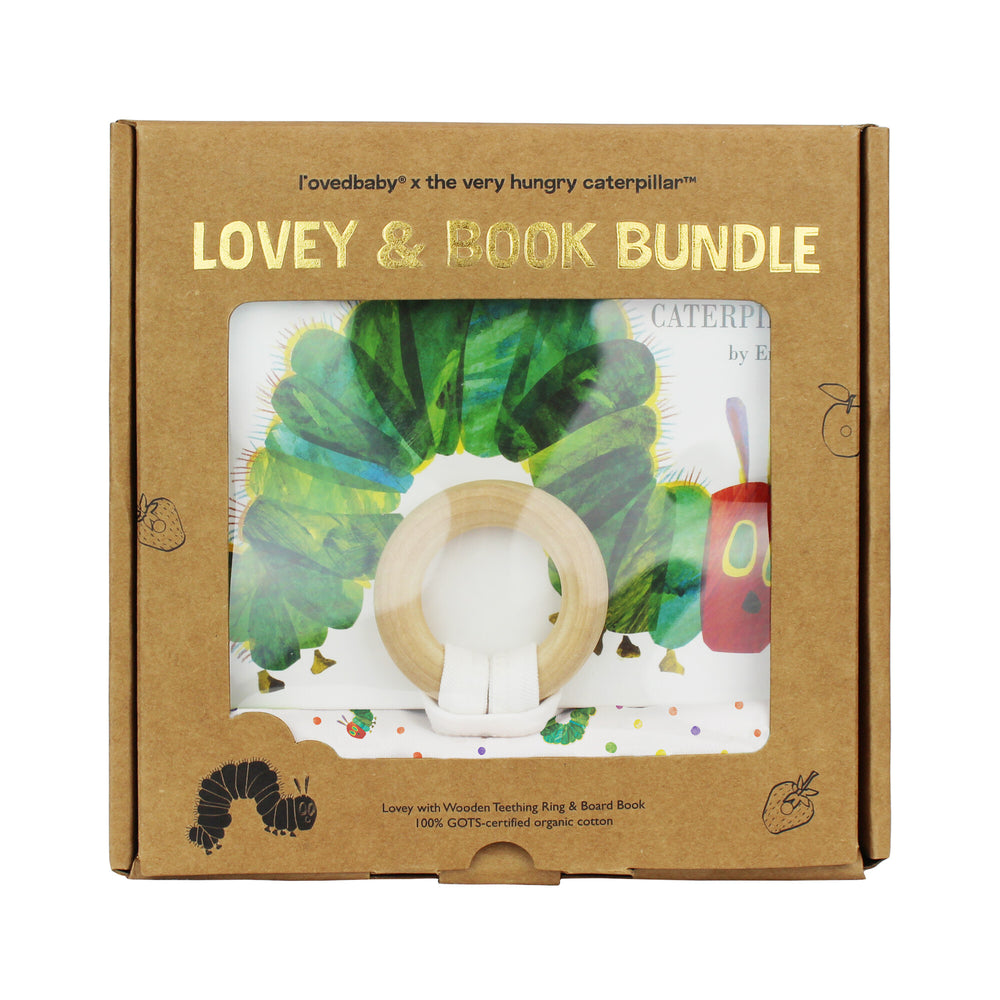 Lovey & Book Bundle in Caterpillar Packaging