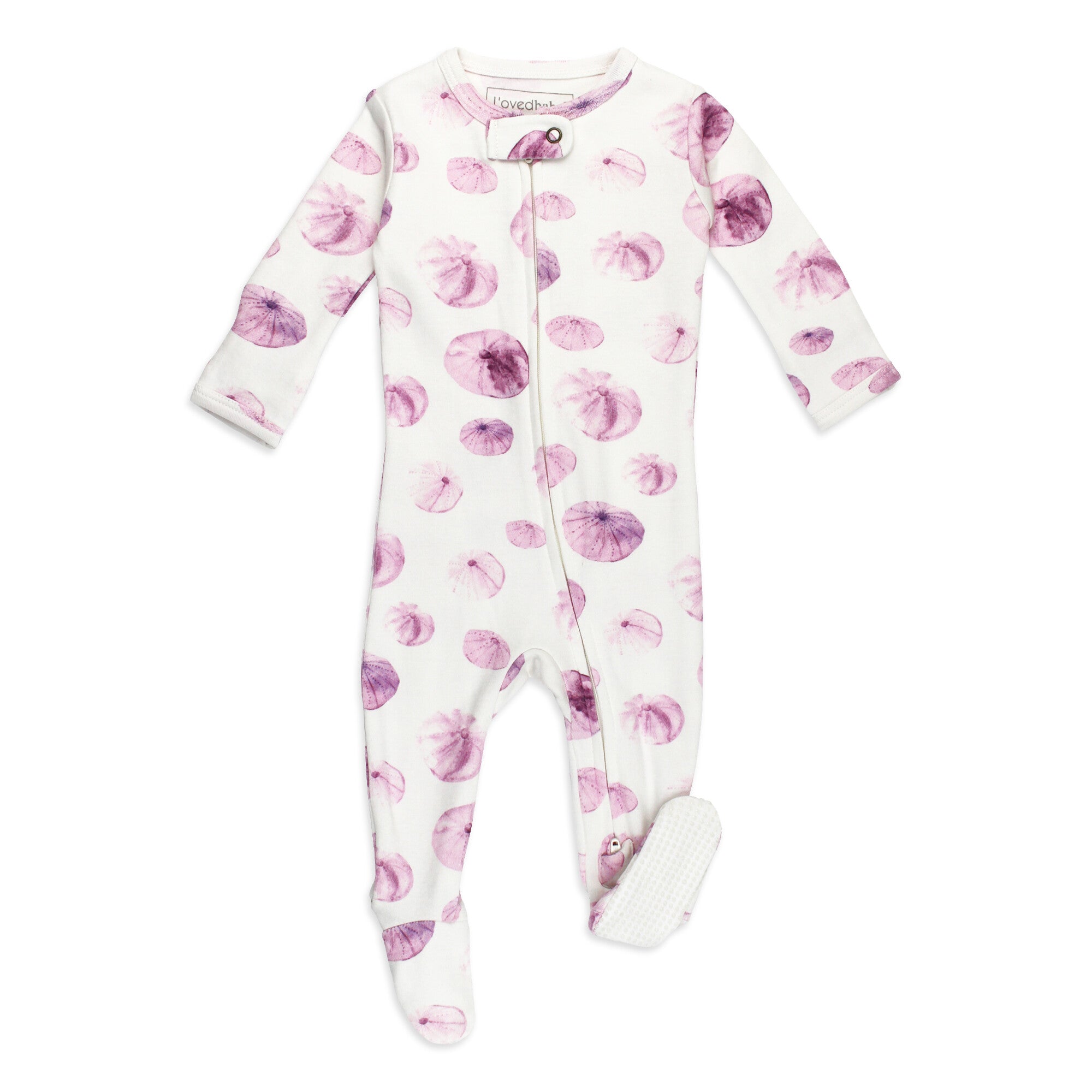 Floral Footie with Hat in Lagoon main image 1