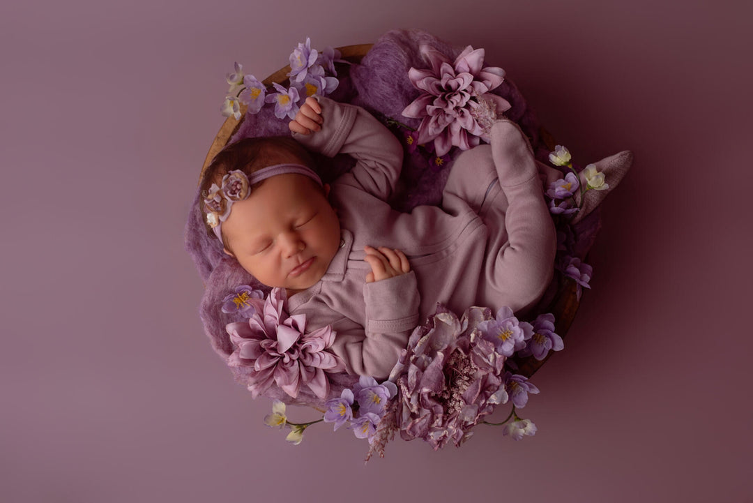 Lavender | Organic Zipper Footie