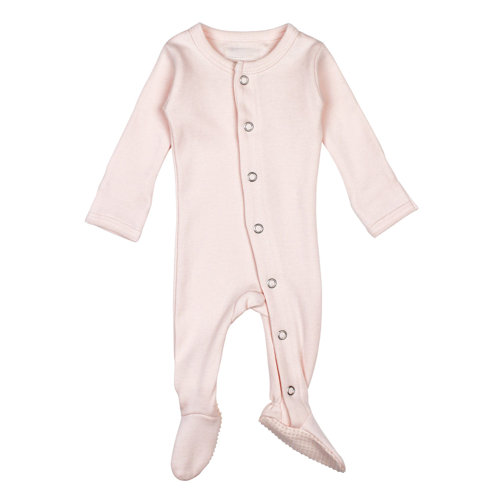 Blush Organic Snap Footie