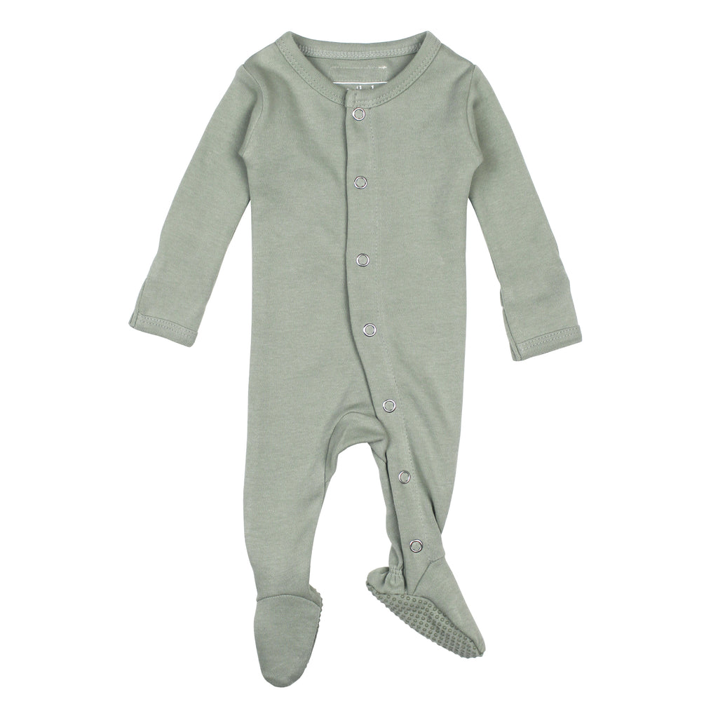Seafoam Organic Snap Footie