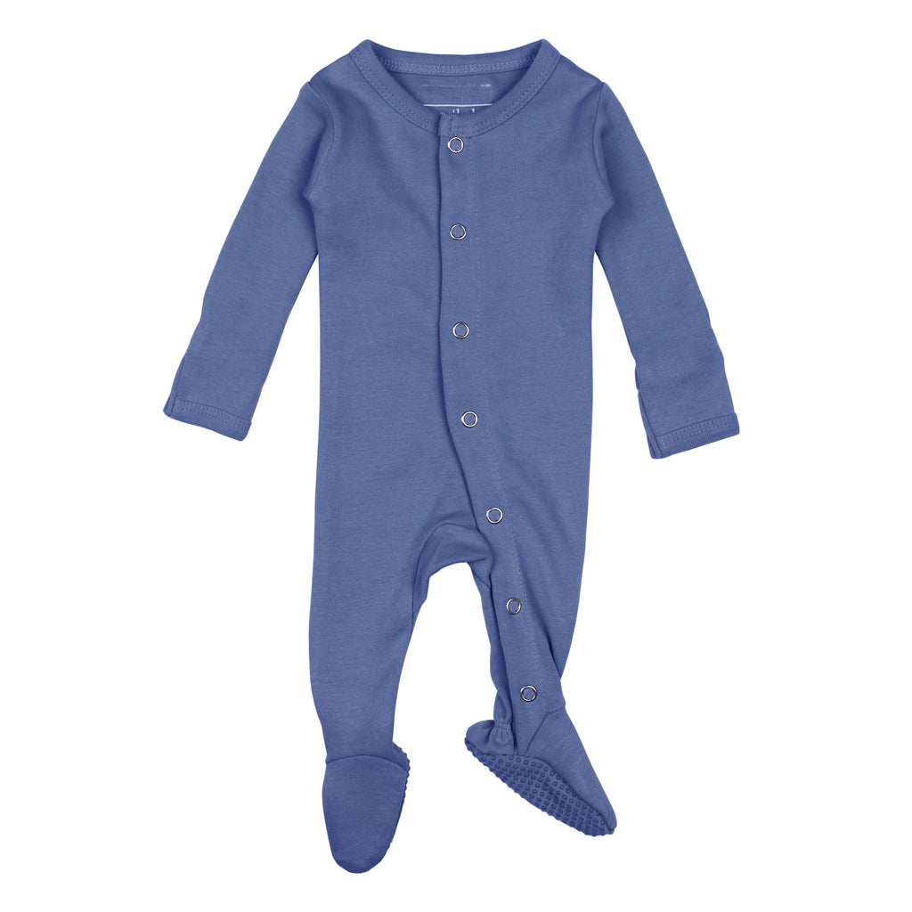 Slate Organic Snap Footie