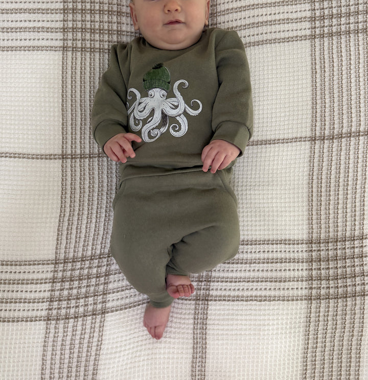 Octopus | Kids' Cozy Fleece Crewneck Sweatshirt