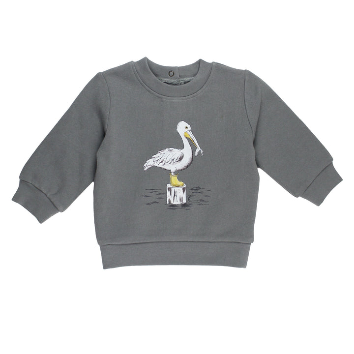 Cozy Fleece Crewneck Sweatshirt in Pelican.