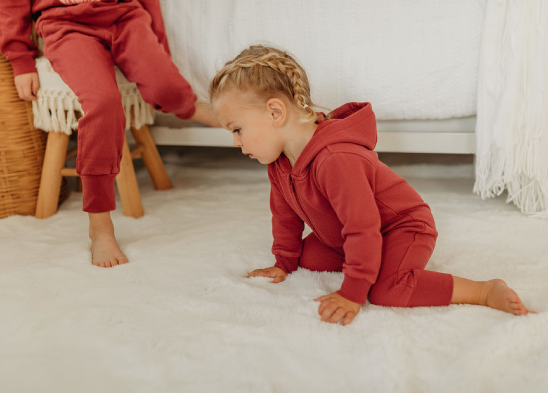 Cozy Rompers Cherry | Organic Cozy Zipper Romper – L'ovedbaby