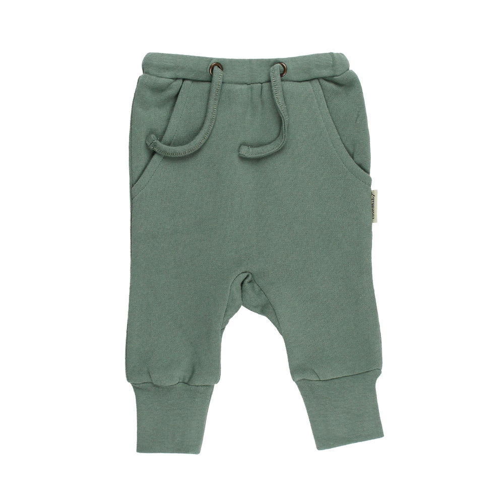 Kids' Cozy Fleece Jogger in Jade.