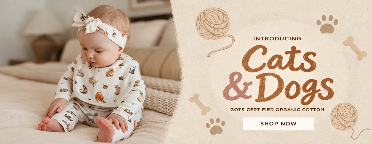 Introducing Cats & Dogs - GOTS-Certified Organic Cotton - Shop Now