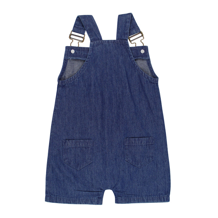 Back view of Denim Sleeveless Overall in Denim.