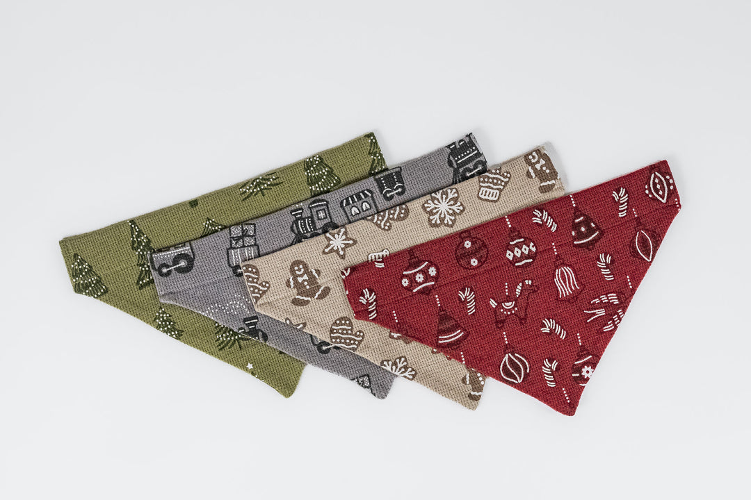 Child wearing Holiday Thermal Pet Bandana in Ornamini.