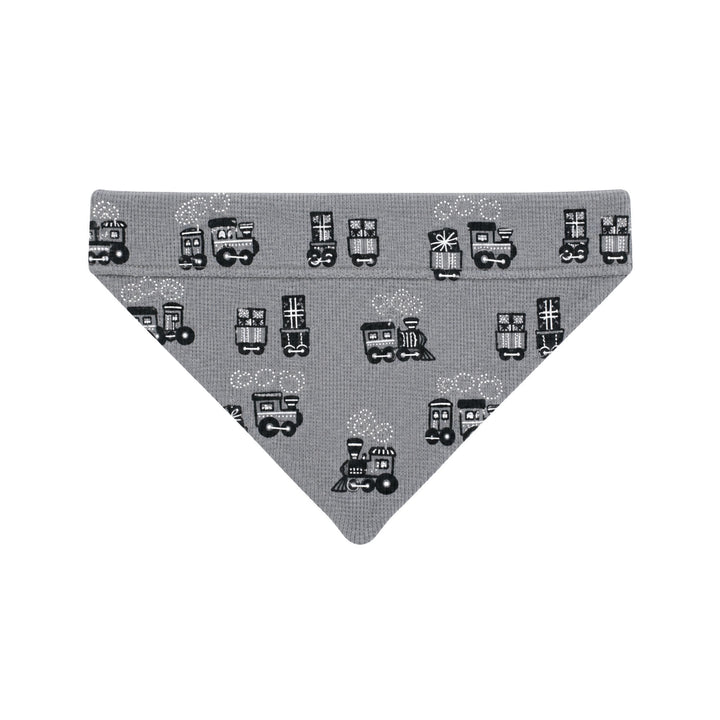 Holiday Thermal Pet Bandana in Tinsel Train.