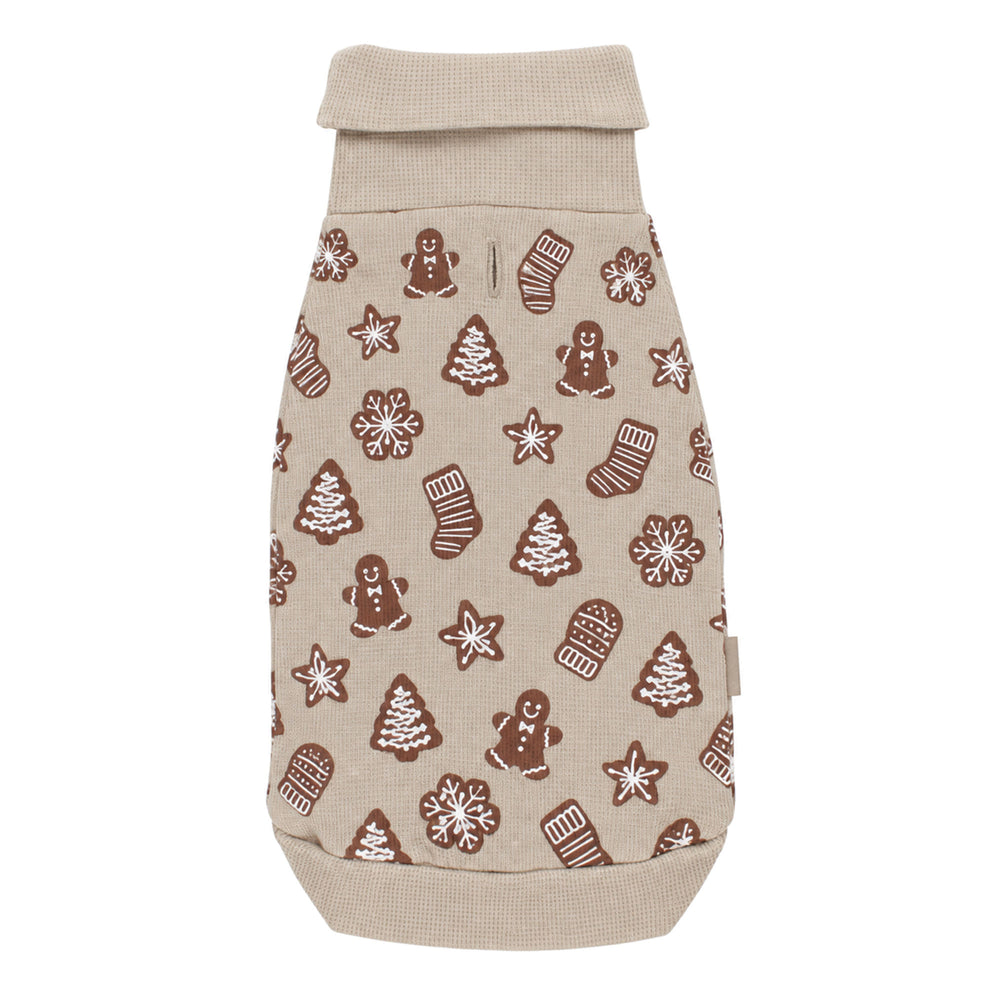 Back view of Holiday Dog Sweater in Ginger Glow.