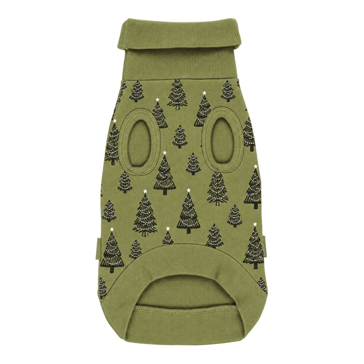 Holiday Dog Sweater in Twinkle Tree.