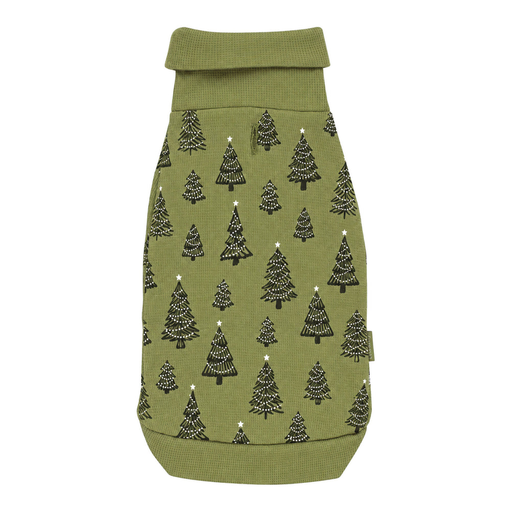 Back view of Holiday Dog Sweater in Twinkle Tree.
