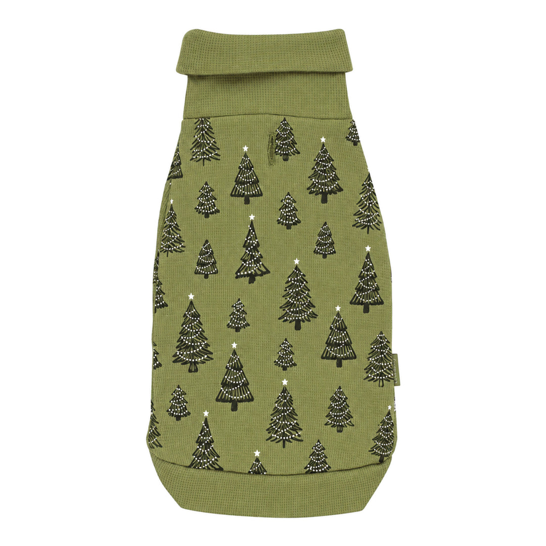 Back view of Holiday Dog Sweater in Twinkle Tree.