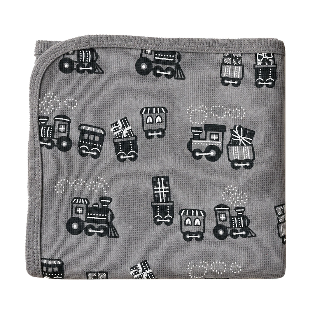 Holiday Thermal Blanket in Tinsel Train.