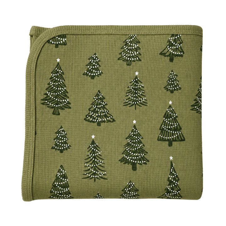 Holiday Thermal Blanket in Twinkle Tree.