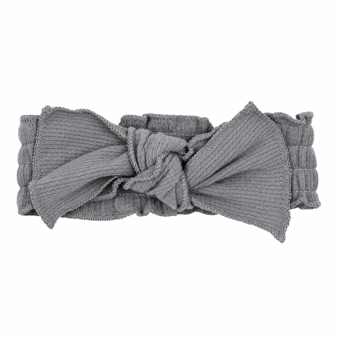 Holiday Thermal Smocked Headband in Tinsel Train.