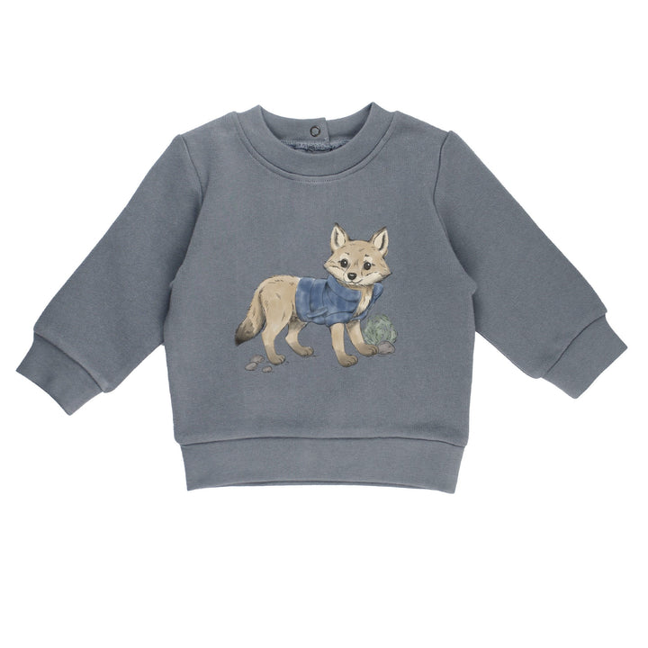 Kids' Cozy Fleece Crewneck Sweatshirt in Coyote.