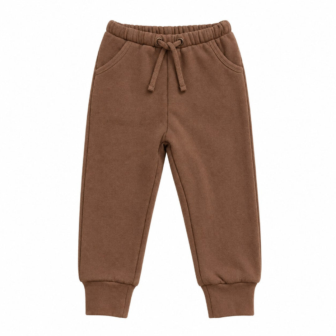Kids' Cozy Fleece Jogger in Latte.