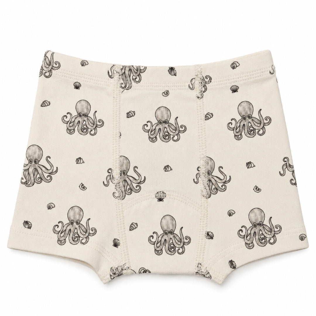Organic Potty-Training Boxers in Octopus.