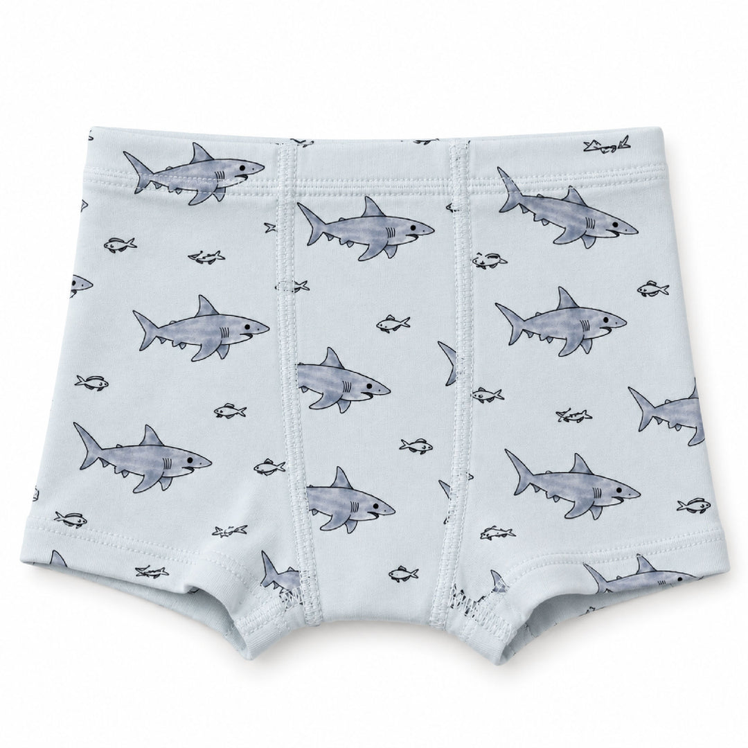 Organic Potty-Training Boxers in Sharks, Flat