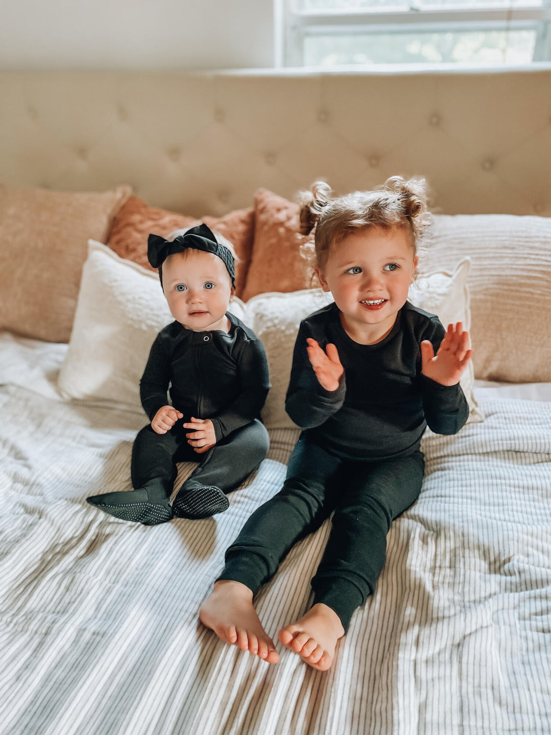 Kids' Organic L-Sleeve PJ Set in Black – L'ovedbaby
