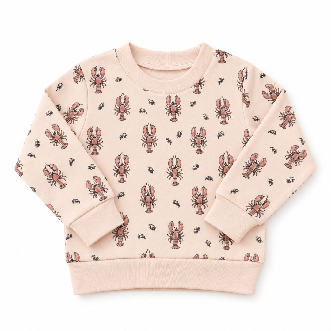 Kids' Organic Crewneck Sweatshirt in Lobster.
