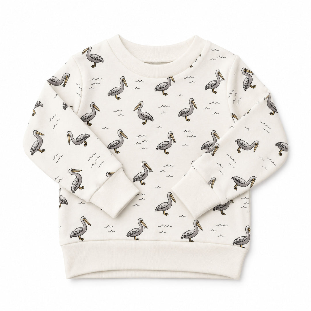 Kids' Organic Crewneck Sweatshirt in Pelican.