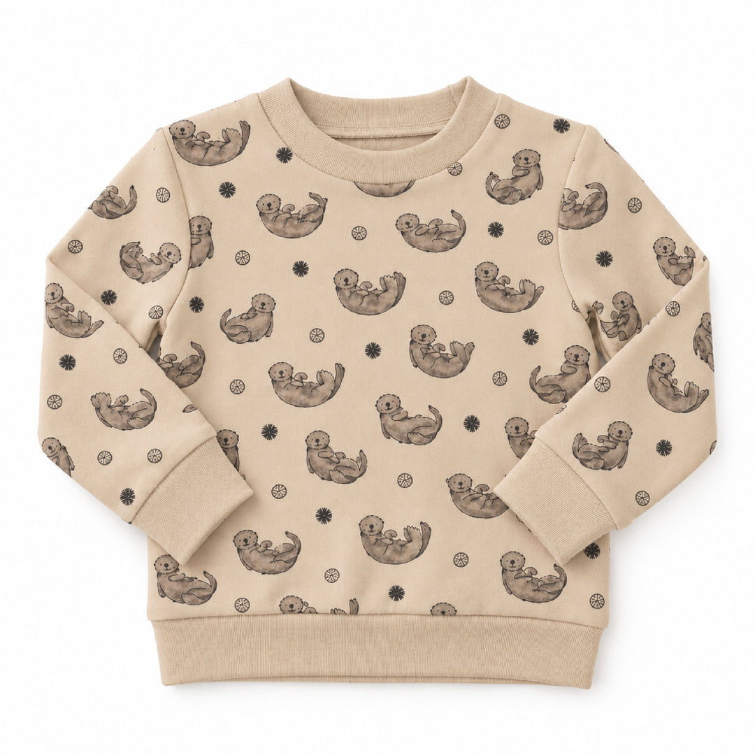 Kids' Organic Crewneck Sweatshirt in Sea Otter.