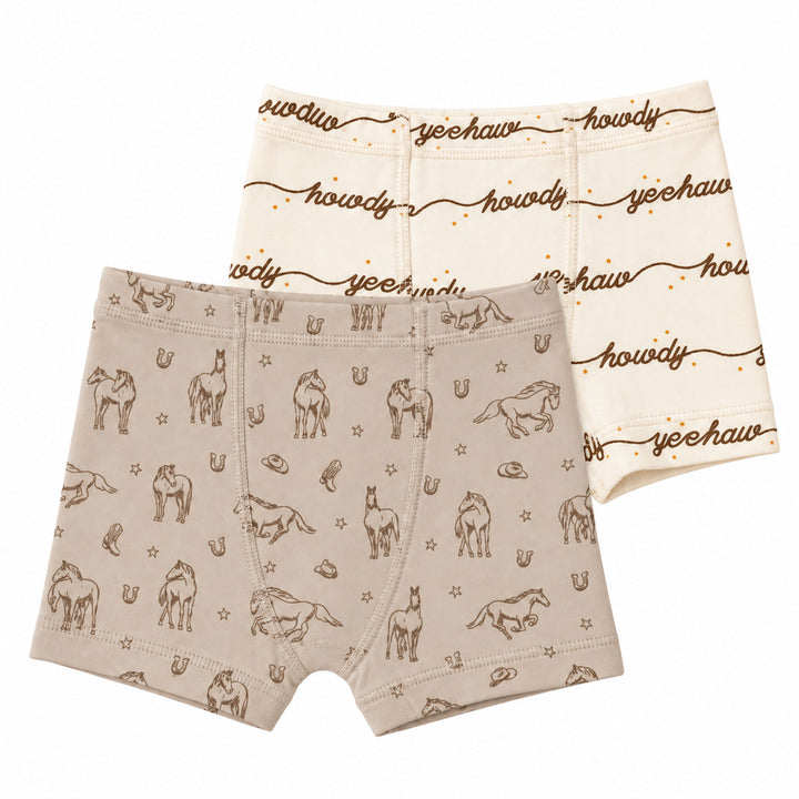 Organic Potty-Training Boxers, 2-Pack in Mini Buckaroo.