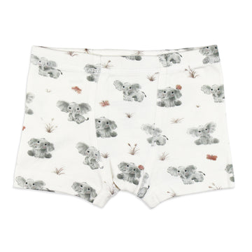 Kids' Organic Boxers in Baby Elephant.