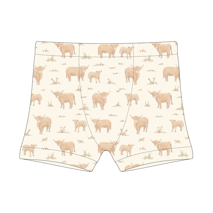 Organic Potty-Training Boxers in Highland Cow.