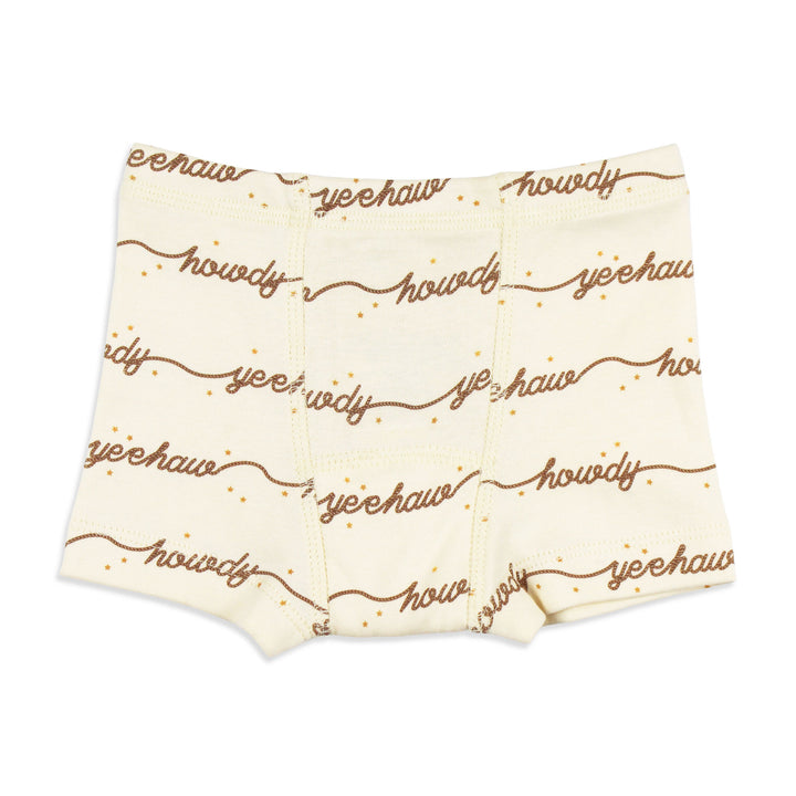 Organic Potty-Training Boxers in Howdy.