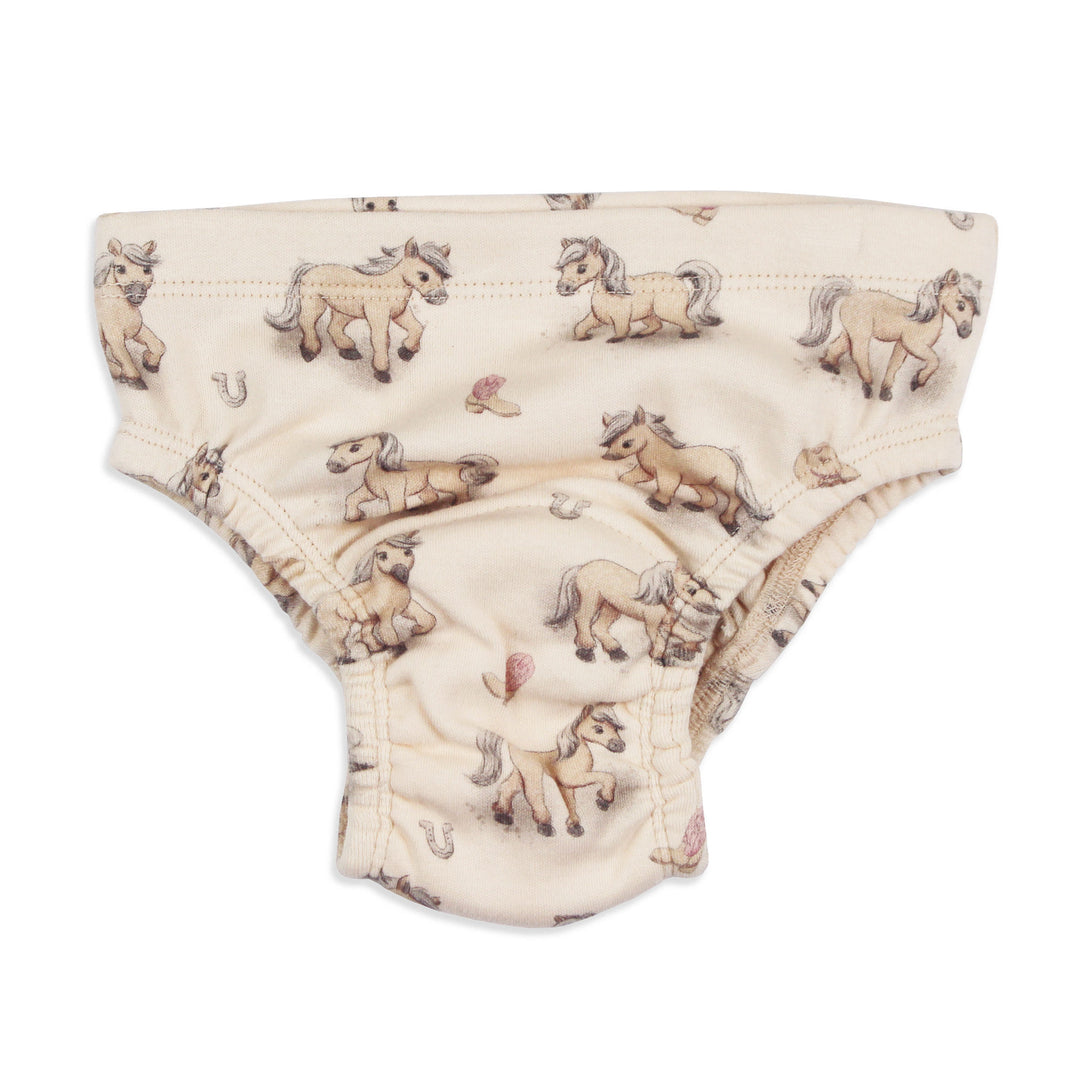 Organic Potty-Training Briefs in Blush Boots.