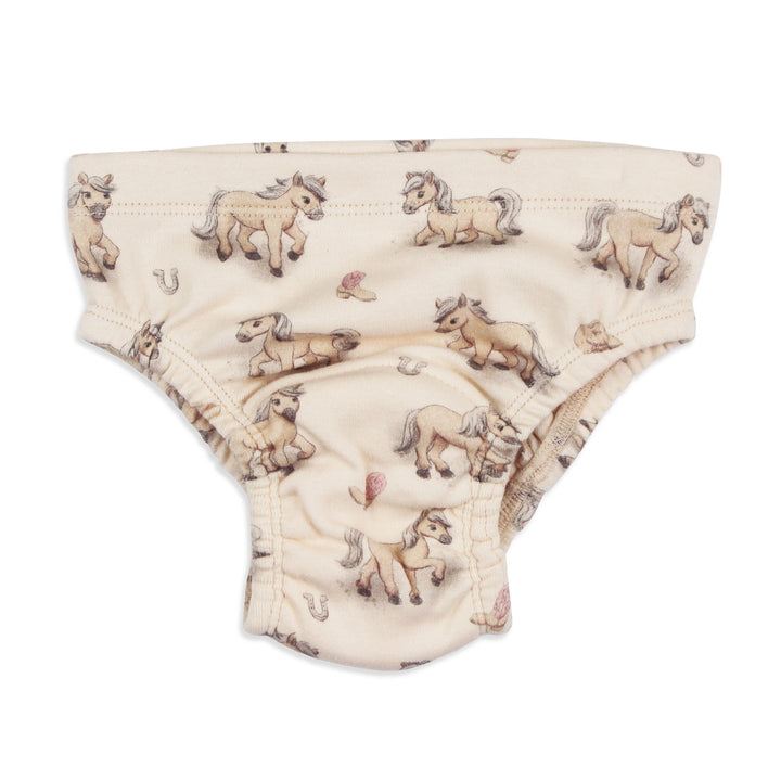 Organic Potty-Training Briefs in Blush Boots.