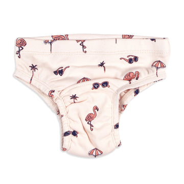 Organic Potty-Training Briefs in Flamingo.