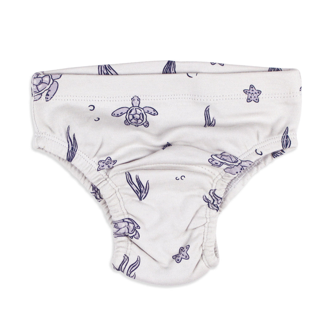 Organic Potty-Training Briefs in Sea Turtle.