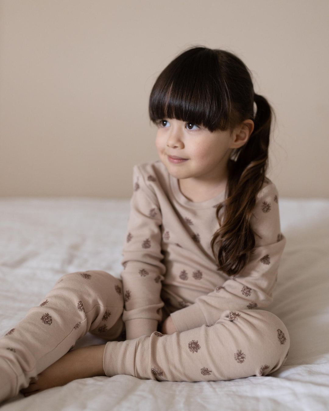 Oatmeal Pinecone | Kids' Organic PJ Set