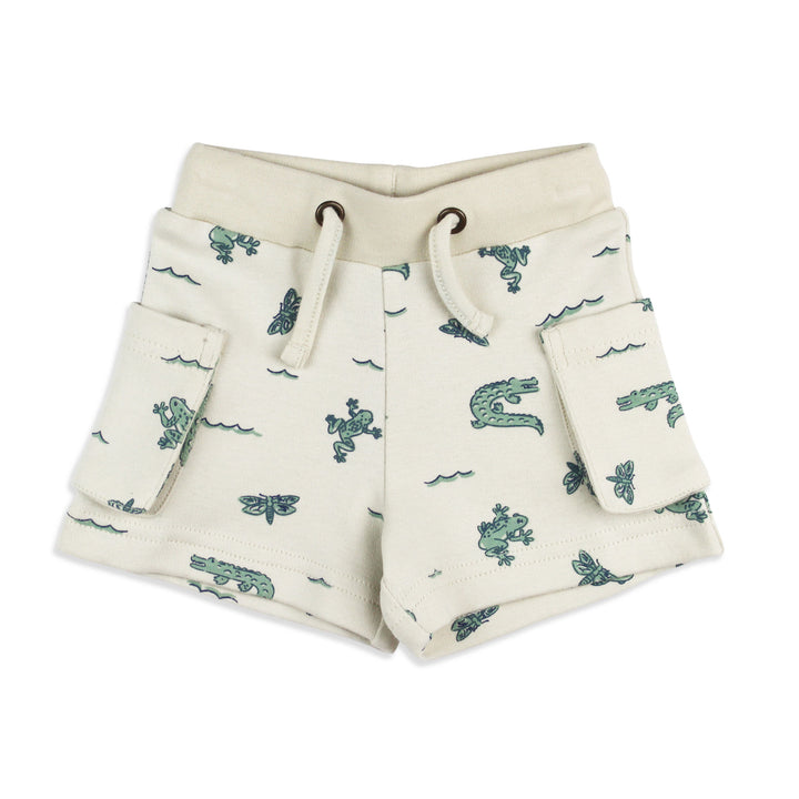 Kids' Organic Cargo Short in Alligator.