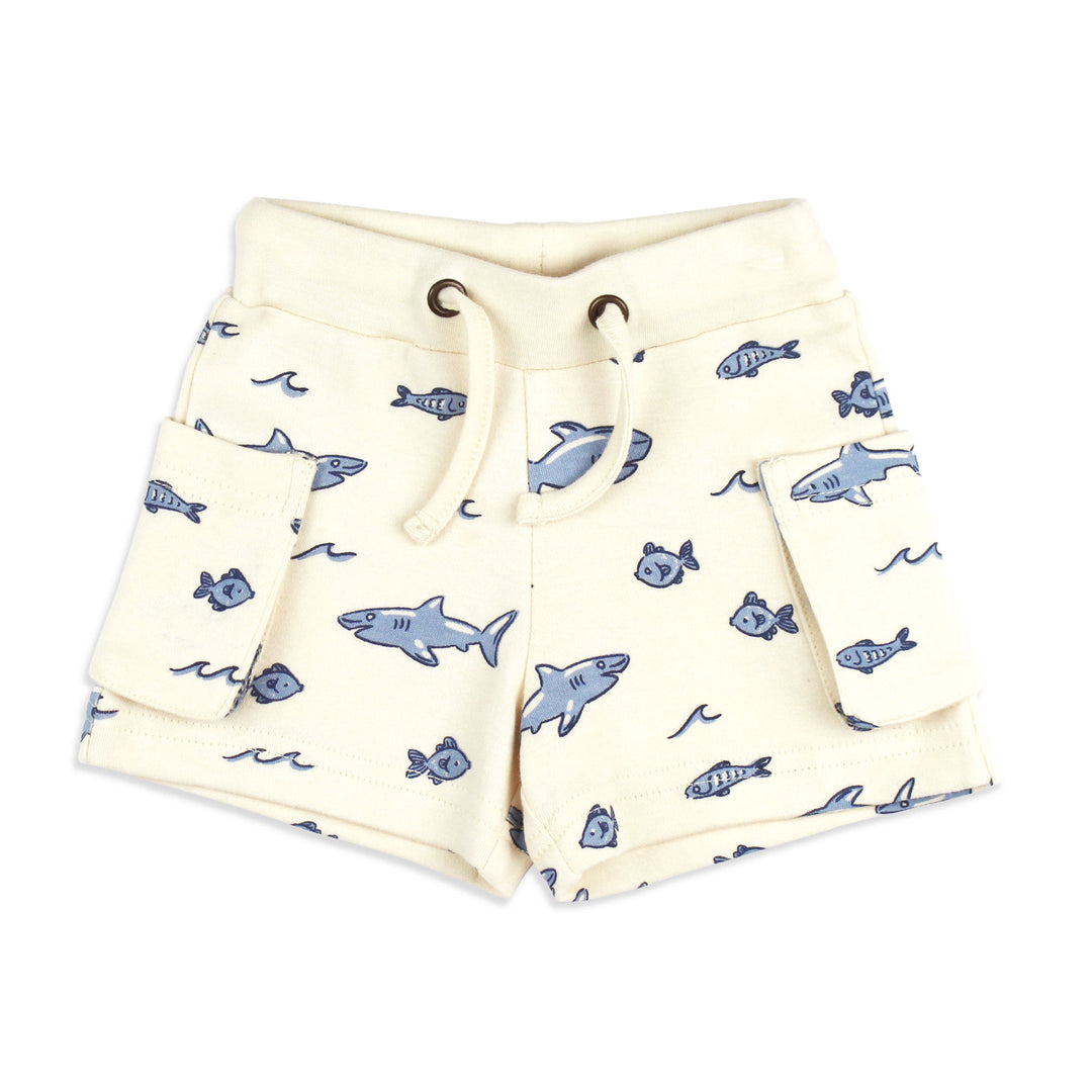 Kids' Organic Cargo Short in Shark.