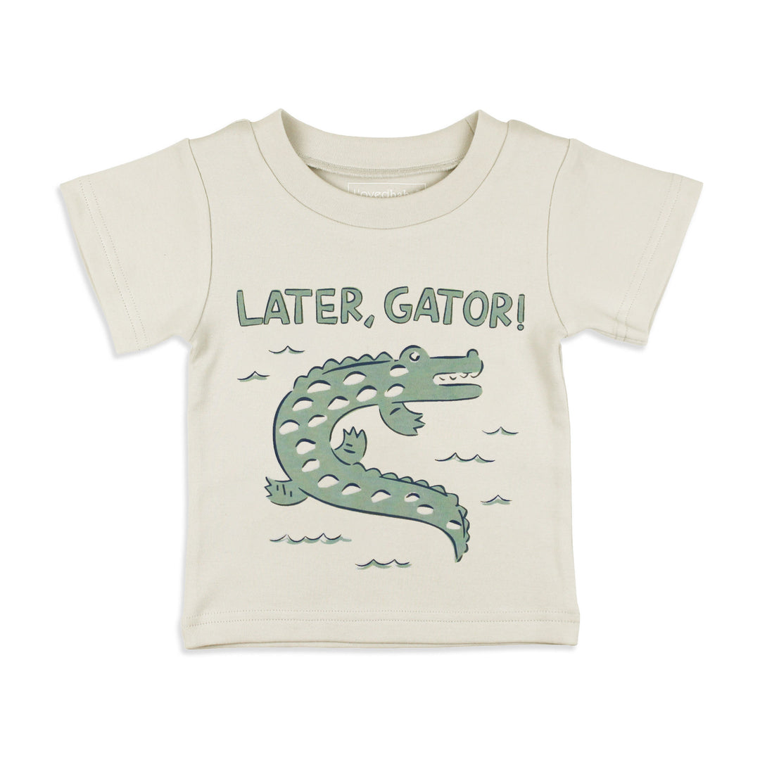 Kids' Organic Boxy Tee in Alligator.