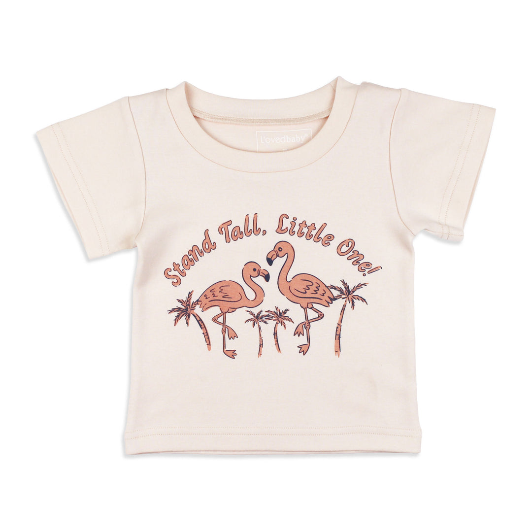 Kids' Organic Boxy Tee in Flamingo.