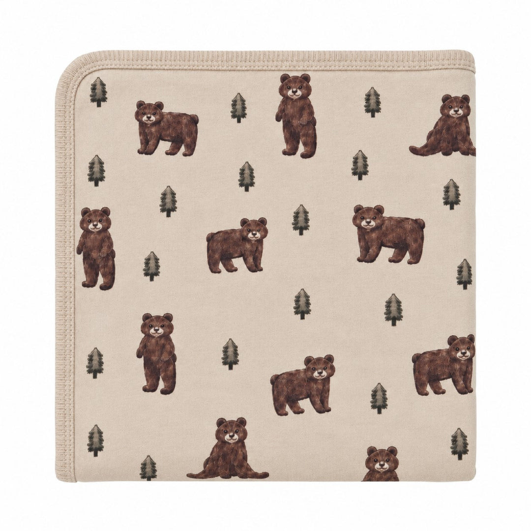Organic Blanket in Black Bear.