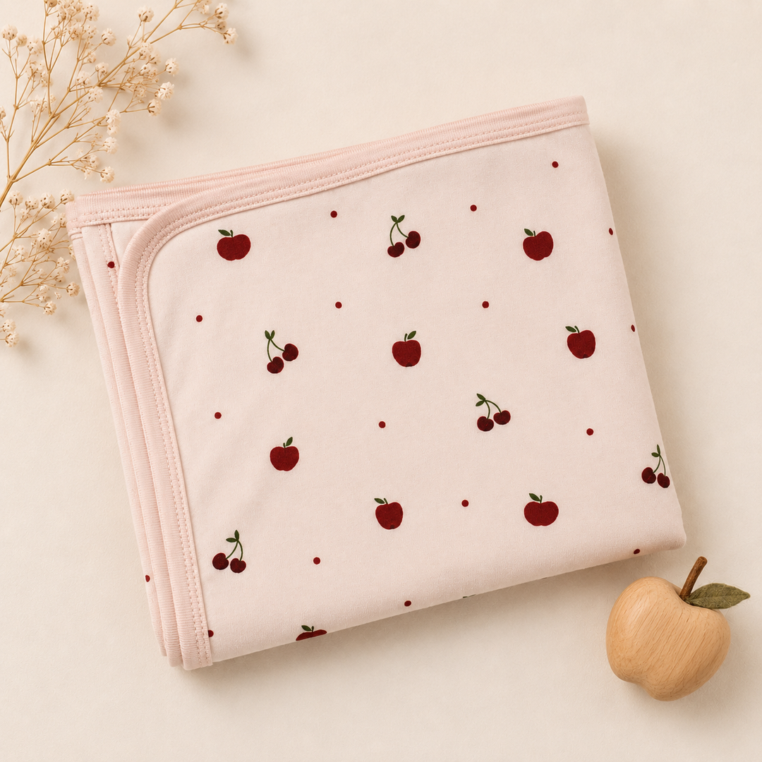Organic Blanket in Cherry Apple
