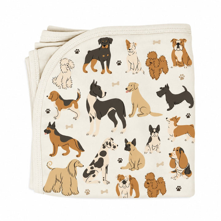 Organic Blanket in Puppy Love.