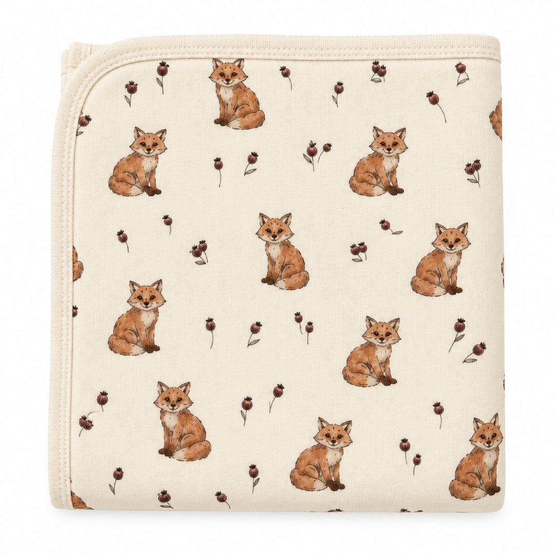 Organic Blanket in Red Fox.