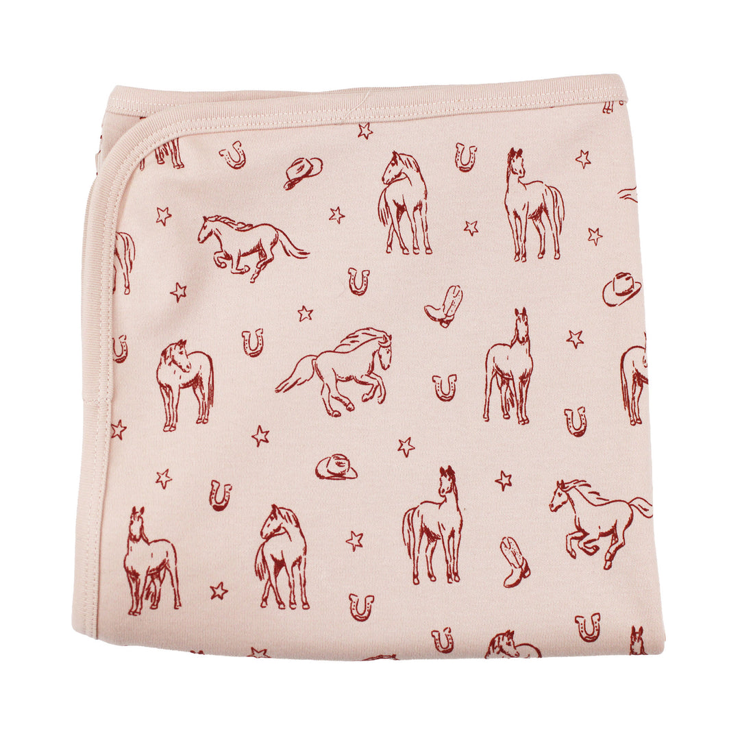 Organic Blanket in Rodeo Rose.