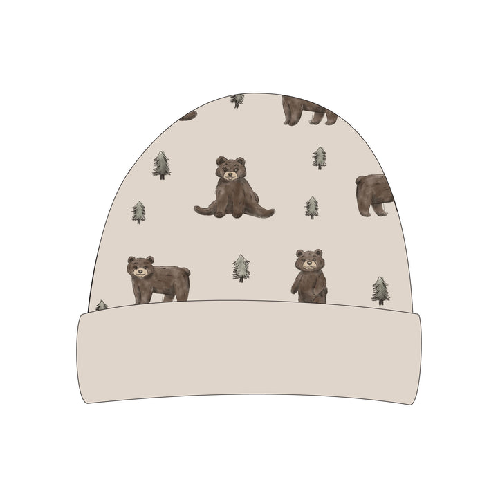 Reversible Organic Beanie in Black Bear.